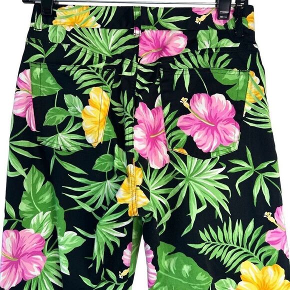 Lauren Ralph Lauren Tropical Floral Hi-Rise Capri Pants Womens 4 Multicolored - Picture 4 of 9